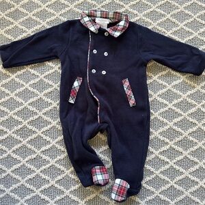 Classic Navy Kids Footed One Piece